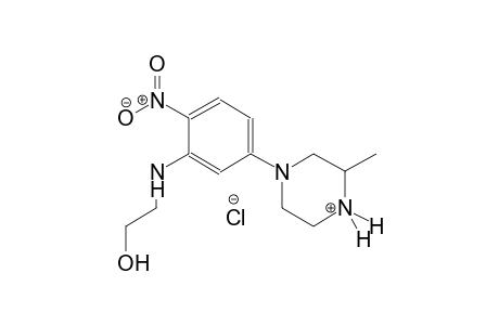 1-{3-[(2-hydroxyethyl)amino]-4-nitrophenyl}-3-methylpiperazin-4-ium chloride