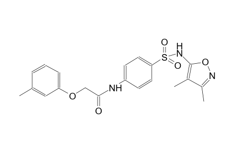 acetamide, N-[4-[[(3,4-dimethyl-5-isoxazolyl)amino]sulfonyl]phenyl]-2-(3-methylphenoxy)-