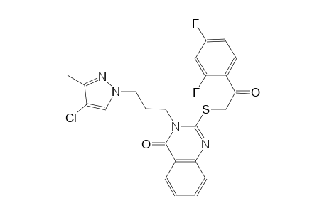 3-[3-(4-chloro-3-methyl-1H-pyrazol-1-yl)propyl]-2-{[2-(2,4-difluorophenyl)-2-oxoethyl]sulfanyl}-4(3H)-quinazolinone