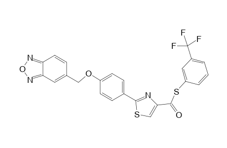 2-[4-(benzo[1,2,5]oxadiazol-5-ylmethoxy)-phenyl]-thiazole-4-carbothioic acid S-(3-trifluoromethyl-phenyl) ester