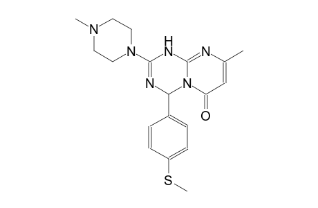 6H-pyrimido[1,2-a][1,3,5]triazin-6-one, 1,4-dihydro-8-methyl-2-(4-methyl-1-piperazinyl)-4-[4-(methylthio)phenyl]-