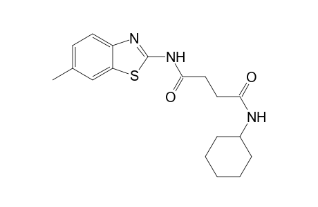 Butanediamide, N-cyclohexyl-N'-(6-methyl-2-benzothiazolyl)-