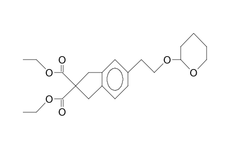 2H-Indene-2,2-dicarboxylic acid, 1,3-dihydro-5-[2-[(tetrahydro-2H-pyran-2-yl)oxy]ethyl]-, diethyl ester