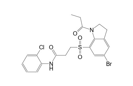 propanamide, 3-[[5-bromo-2,3-dihydro-1-(1-oxopropyl)-1H-indol-7-yl]sulfonyl]-N-(2-chlorophenyl)-