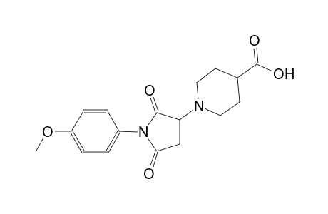 1-[1-(4-methoxyphenyl)-2,5-dioxo-3-pyrrolidinyl]-4-piperidinecarboxylic acid