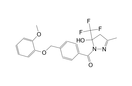 1-{4-[(2-methoxyphenoxy)methyl]benzoyl}-3-methyl-5-(trifluoromethyl)-4,5-dihydro-1H-pyrazol-5-ol