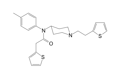 N-4-Methylphenyl-2-(thiophen-2-yl)-N-(1-[2-(thiophen-2-yl)ethyl]piperidin-4-yl)acetamide