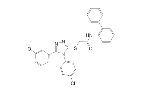 N-[1,1'-biphenyl]-2-yl-2-{[4-(4-chlorophenyl)-5-(3-methoxyphenyl)-4H-1,2,4-triazol-3-yl]sulfanyl}acetamide
