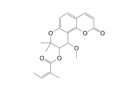 3'-(Angeloyloxy)-4'-methoxy-2',2'-dimethyl-3',4'-dihydropyrano[5'.6'-8,7]coumarin