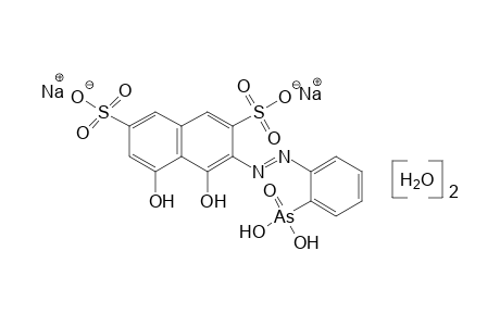 3-[(o-arsonophenyl)azo]-4,5-dihydroxy-2,7-naphthalenedisulfonic acid, disodium salt, dihydrate