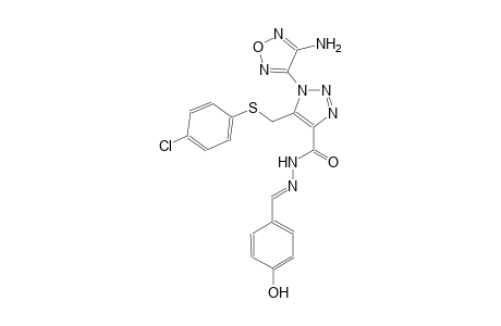 1-(4-amino-1,2,5-oxadiazol-3-yl)-5-{[(4-chlorophenyl)sulfanyl]methyl}-N'-[(E)-(4-hydroxyphenyl)methylidene]-1H-1,2,3-triazole-4-carbohydrazide