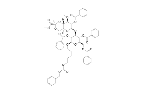 #20;5-[(BENZYLOXYCARBONYL)-AMINO]-PENTYL-O-[2,3-DI-O-BENZOYL-4,6-[(S)-1-(METHOXYCARBONYL)-ETHYLIDENE]-3-O-METHYL-BETA-D-GLUCOPYRANOSYL]-(1->3)-2,4,6-TRI-O-BENZ