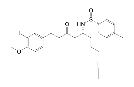 (R)-N-((R)-1-(3-Iodo-4-methoxyphenyl)-3-oxoundec-9-yn-5-yl)-4-methylbenzenesulfinamide