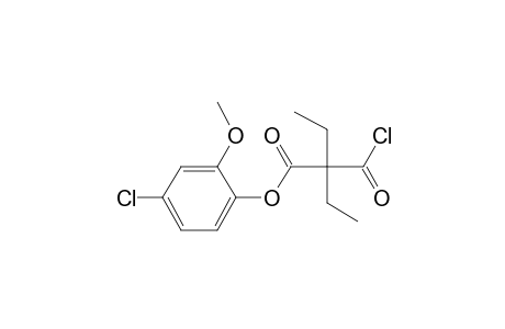 Diethylmalonic acid, monochloride, 4-chloro-2-methoxyphenyl ester