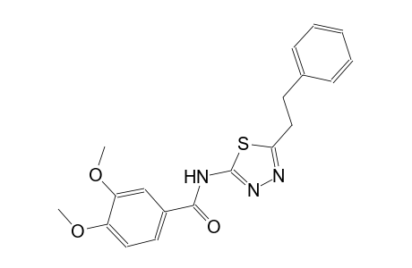 3,4-dimethoxy-N-[5-(2-phenylethyl)-1,3,4-thiadiazol-2-yl]benzamide