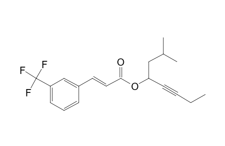 trans-3-Trifluoromethylcinnamic acid, 2-methyloct-5-yn-4-yl ester