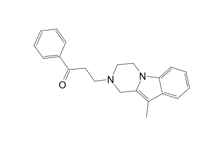 2-BENZOYLETHYL-10-METHYL-1,2,3,4-TETRAHYDROPYRAZINO-[1,2-A]-INDOLE