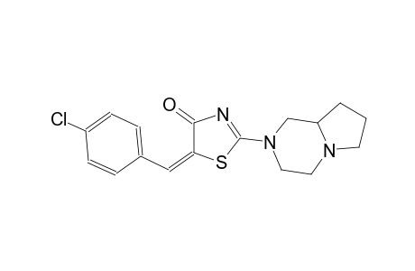 (5E)-5-(4-chlorobenzylidene)-2-hexahydropyrrolo[1,2-a]pyrazin-2(1H)-yl-1,3-thiazol-4(5H)-one