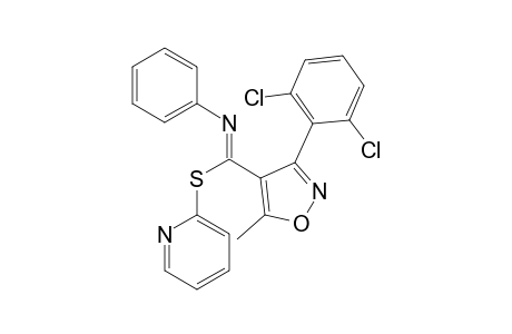 3-(2,6-dichlorophenyl)-5-methyl-N-phenylthio-4-isoxazolecarboximidic acid, 2-pyridyl ester