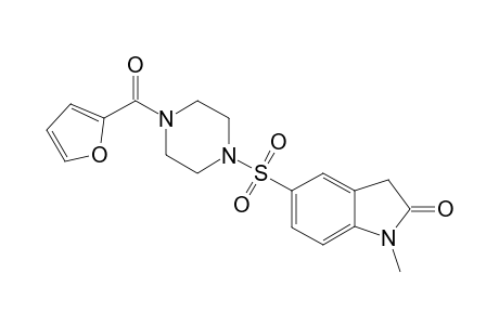 5-[4-(2-furoyl)piperazino]sulfonyl-1-methyl-oxindole