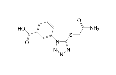 3-{5-[(2-amino-2-oxoethyl)sulfanyl]-1H-tetraazol-1-yl}benzoic acid