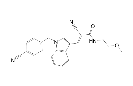 (2E)-2-cyano-3-[1-(4-cyanobenzyl)-1H-indol-3-yl]-N-(2-methoxyethyl)-2-propenamide
