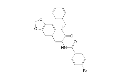 N-{(E)-2-(1,3-benzodioxol-5-yl)-1-[(benzylamino)carbonyl]ethenyl}-4-bromobenzamide
