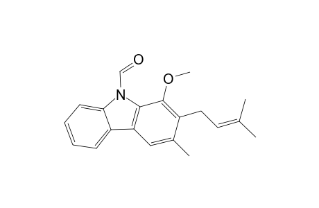 1-Methoxy-3-methyl-2-(3-methyl-2-butenyl)-9H-carbazole-9-carbaldehyde