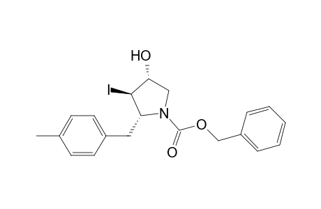 1-Pyrrolidinecarboxylic acid, 4-hydroxy-3-iodo-2-[(4-methylphenyl)methyl]-, phenylmethyl ester, (2.alpha.,3.beta.,4.alpha.)-(.+-.)-