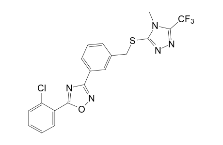 5-(o-chlorophenyl)-3-{alpha-{[4-methyl-5-(trifluoromethyl)-4H-1,2,4-triazol-3-yl]thio}-m-tolyl}-1,2,4-oxadiazole