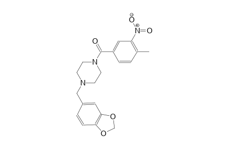 1-(1,3-benzodioxol-5-ylmethyl)-4-(4-methyl-3-nitrobenzoyl)piperazine