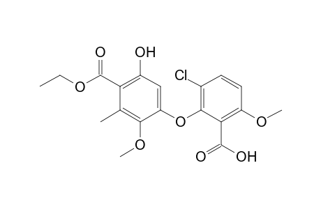 3-chloro-2-(4'-ethoxycarbonyl-5'-hydroxy-2'-methoxy-3'-methylphenoxy)-6-methoxybenzoic acid