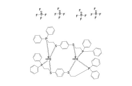 [MIU-(1-(PPH2-CH2-CH2-S)-4-(PPH2-CH2-CH2-S)C6H4)2-PD-PD]-[BF4]4