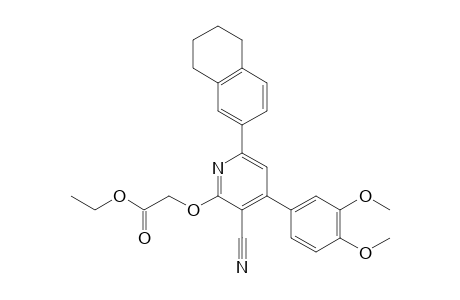 [3-Cyano-4-(3,4-dimethoxy-phenyl)-6-(5,6,7,8-tetrahydronaphthalen-2-yl)-pyridin-2-yloxy]-acetic acid ethyl ester