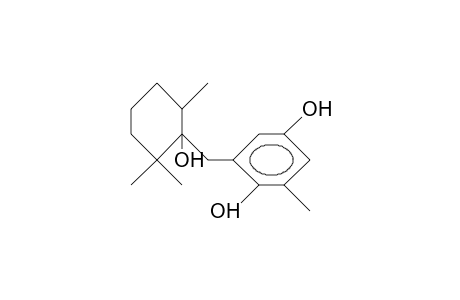 2-(<(1S*,6S*)-1-Hydroxy-2,2,6-trimethyl-cyclohexyl>-methyl)-6-methyl-benzene-1,4-diol