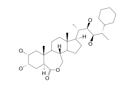 (2R,3S,5.alpha.,22R,23R,24S)-24-Cyclohexyl-2,3,22,23-tetrahydroxy-B-homo-26,27-dinor-7-oxacholestane-6-one