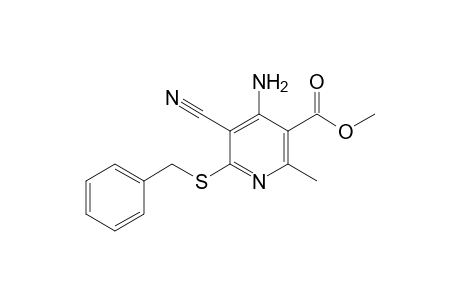 4-Amino-6-benzylsulfanyl-5-cyano-2-methyl-nicotinic acid methyl ester