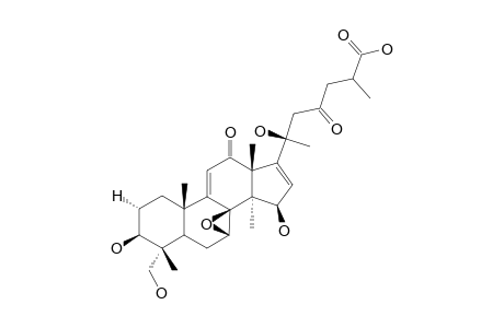 ELFVINGIC-ACID-E;7-BETA,8-BETA-EPOXY-3-BETA,15-BETA,20S,28-TETRAHYDROXY-12,23-DIOXOLANOST-9(11),16-DIEN-26-OIC-ACID