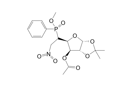 (5R)-3-O-Acetyl-5,6-dideoxy-1,2-O-isopropylidene-5-[(R)-(methoxy)phenylphosphinyl]-6-nitro-.alpha.-xylo-hexofuranose