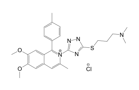6,7-DIMETHOXY-3-METHYL-1-(4-METHYLPHENYL)-2-[5-[3-(N,N-DIMETHILAMINO)-PROPYLTHIO]-1,2,4-TRIAZOL-3-YL]-ISOQUINOLINIUM-CHLORIDE