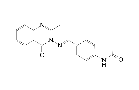 N-(4-{(E)-[(2-methyl-4-oxo-3(4H)-quinazolinyl)imino]methyl}phenyl)acetamide