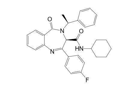 (3R)-N-Cyclohexyl-2-(4-fluorophenyl)-4-(1-(S)-methylbenzyl)-5-oxo-4,5-dihydro-3H-benzo[e][1,4]diazepine-3-carboxamide