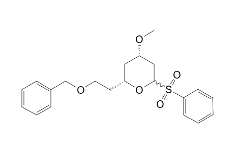 (4S,6R)-2-Benzenesulfonyl-6-(2-benzyloxy-ethyl)-4-methoxy-tetrahydro-pyran