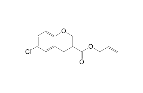 (+-)-6-Chloro-2,3-dihydro-4H-1-benzopyran-3-carboxylic acid allyl ester