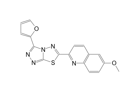 quinoline, 2-[3-(2-furanyl)[1,2,4]triazolo[3,4-b][1,3,4]thiadiazol-6-yl]-6-methoxy-