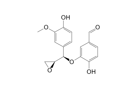 3-[(R)-(3-methoxy-4-oxidanyl-phenyl)-[(2S)-oxiran-2-yl]methoxy]-4-oxidanyl-benzaldehyde