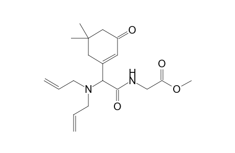 N-(Carbomethoxymethyl)-2-diallylamino-2-(5,5-dimethyl-3-oxocyclohex-1-enyl)acetamide