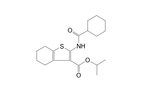 benzo[b]thiophene-3-carboxylic acid, 2-[(cyclohexylcarbonyl)amino]-4,5,6,7-tetrahydro-, 1-methylethyl ester