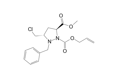 trans-rel-(3S,5S)-2-(Allyloxycarbonyl)-1-benzyl-5-(chloromethyl)-3-pyrazolidinecarboxylic acid methyl ester