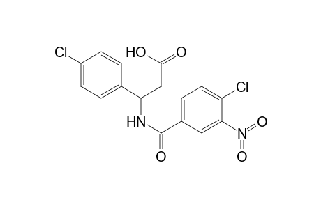 3-[(4-chloranyl-3-nitro-phenyl)carbonylamino]-3-(4-chlorophenyl)propanoic acid